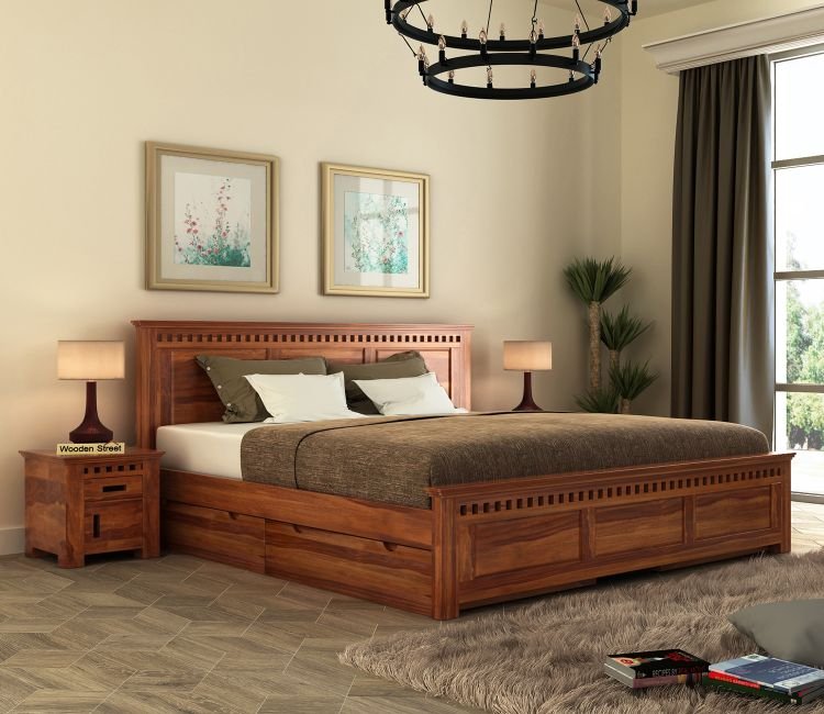 Buy Queen size Bed Online at Best Price in India | Woodenstreet