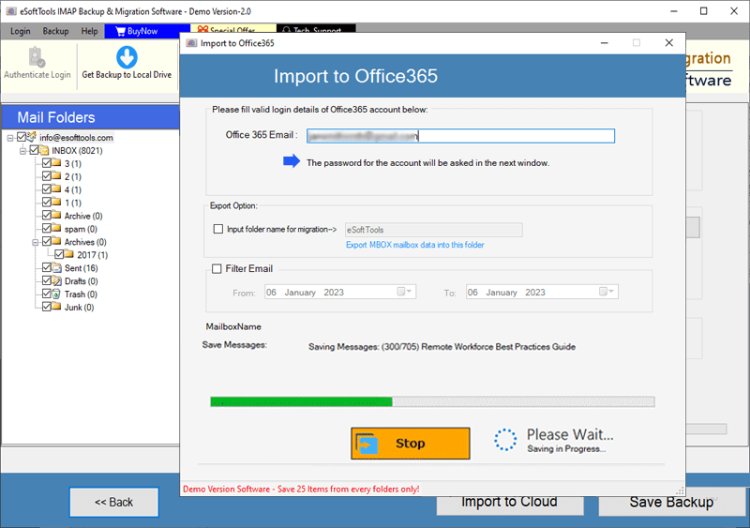 Office365 to Office365 migration tool