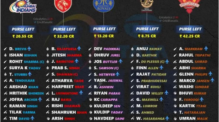Indian Premier League (IPL) Teams and Players list IPL 2023 Team & IPL 2023 Players List