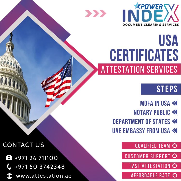 US Certificate Attestation