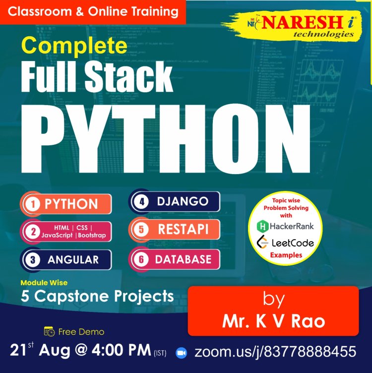 Attend a Free Demo On Full Stack PYTHON by Mr. K.V.Rao