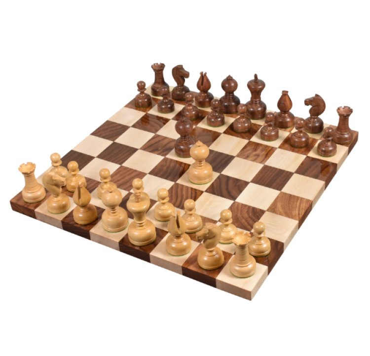Royal chess mall-Library Combo Chess Set - Staunton Chess Pieces + Board
