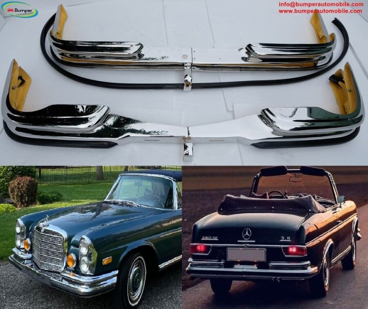 Mercedes W111 W112 low grille models 280SE 3,5L V8 Coupe/Cabriolet bumpers (1969-197