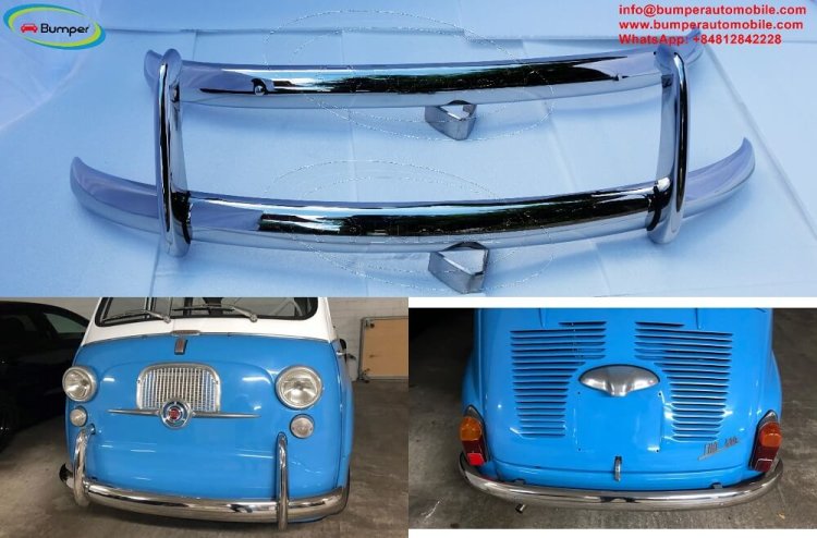 Fiat 600 Multipla bumpers new (1956-1969) by stainless steel