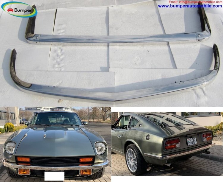 Datsun 240Z 260Z 280Z bumper no hole, no rubber (1969-1978) by stainless steel