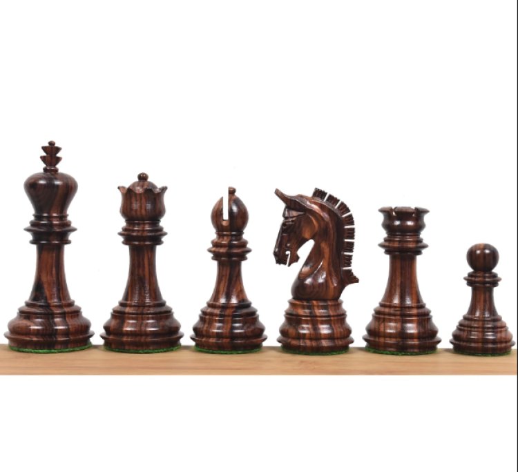 Royal chess mall-Imperial Staunton Luxury Chess Pieces Only set -Weighted Rosewood