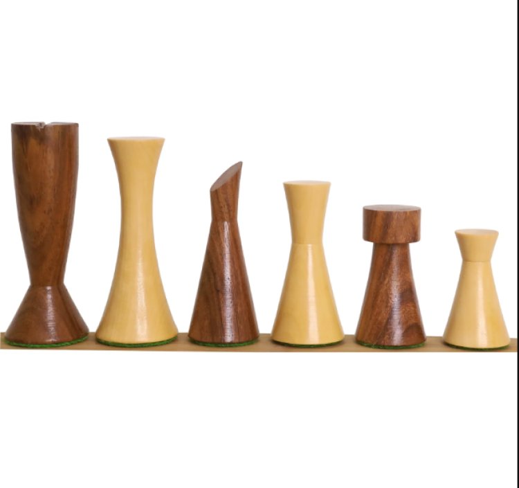 Minimalist Tower Series Chess Pieces Only set- Weighted Golden Ro – royalchessmall