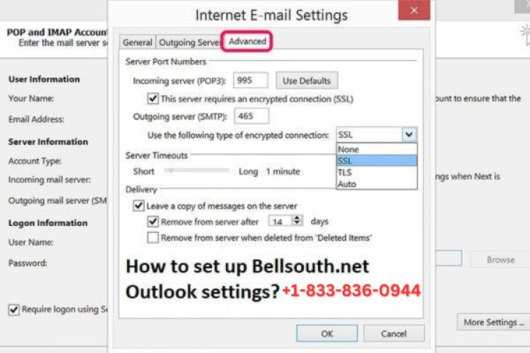 How Do I Set Up a Bellsouth.net email account in Outlook?