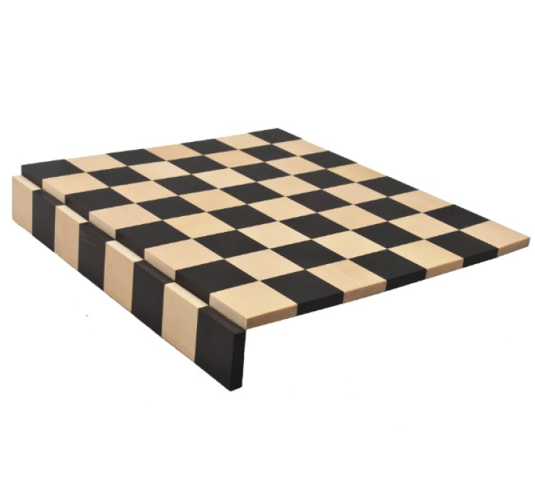 Solid Wood Roll Up Travel Chess Board in Ebony & Maple Wood- 40mm Square – Royal Chess Mall India