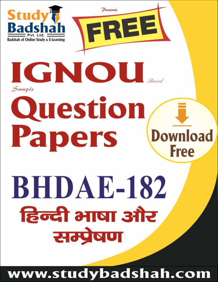 Neeraj Books - BHDAE-182 IGNOU Solved Question Papers Online