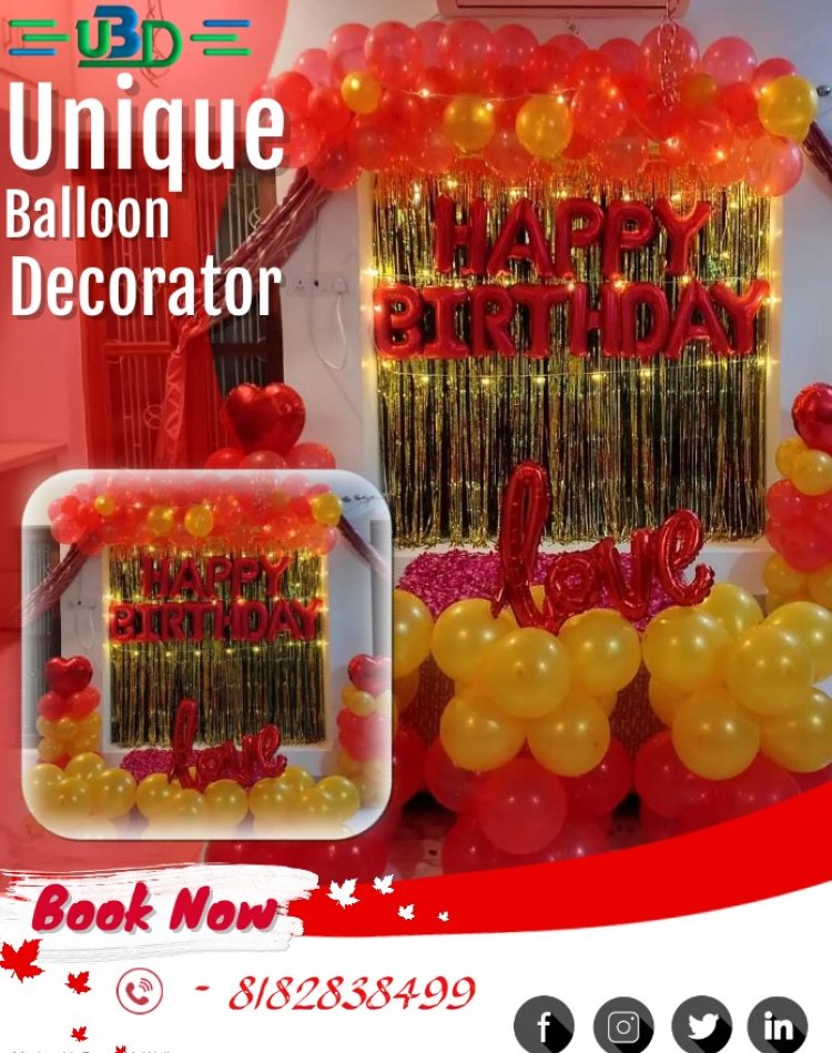 Balloon Decorator in Lajpat Nagar New Delhi-Unique Balloon Decorator | Kids Party Decor & Romantic Couple Decoration