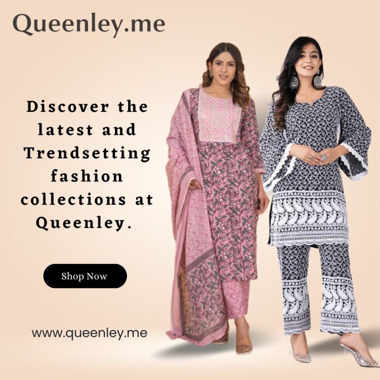 queenley: Buy Best Bandhej-Kurti Cotton Kurtis online in india.