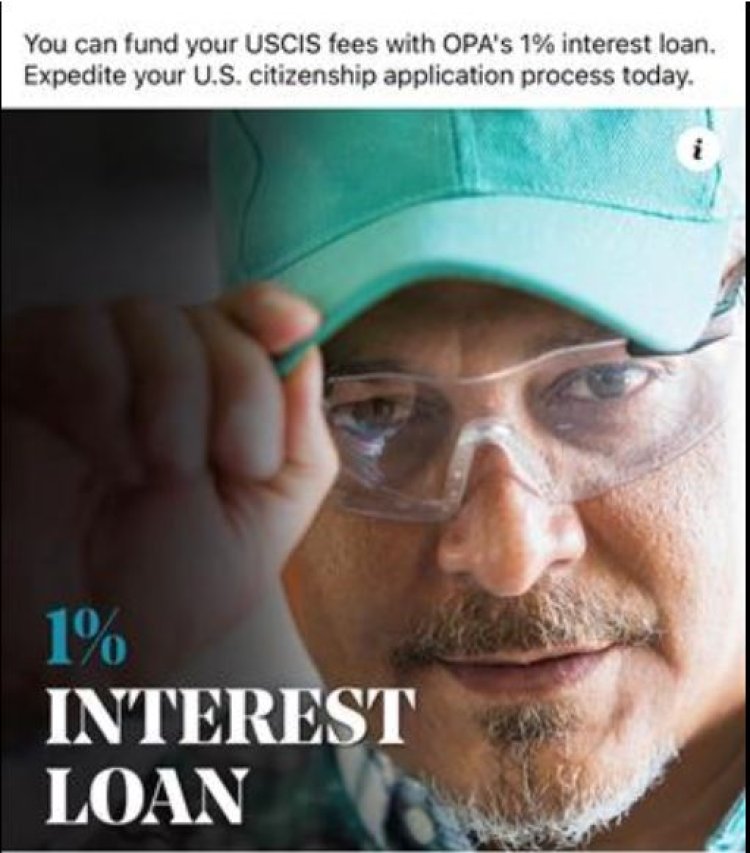 "Get Your USCIS Fees Covered with a 1% Interest Immigration Loan!"
