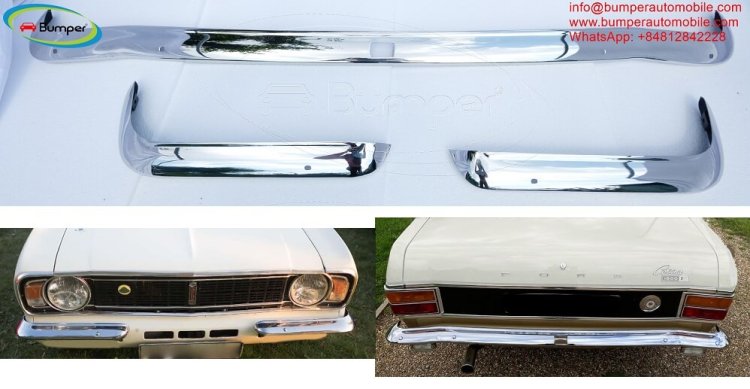 Ford Cortina MK2 bumper (1966-1970) without over rider