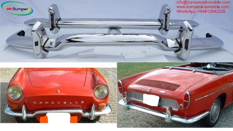 Renault Caravelle and Floride bumpers with over riders (guard bumpers) by stainless steel (Renault Caravelle