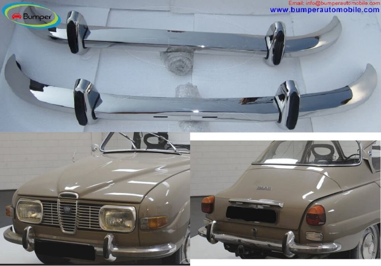 Saab 96 Longnose bumper (1965–1970) by stainless steel