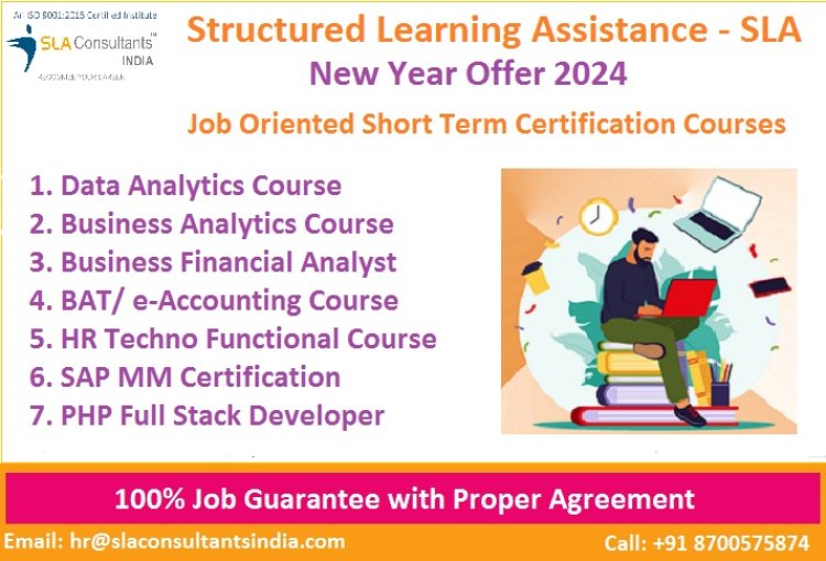 Business Analyst Course in Delhi by Microsoft, Online Business Analytics Certification in Delhi by Google, [ 100% Job with MNC] Learn Excel, VBA, SQL, Power BI, Python Data Science and Incorta, Top Training Center in Delhi - SLA Consultants India,