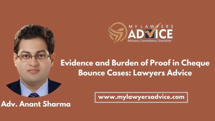 Evidence and Burden of Proof in Cheque Bounce Cases: Lawyers Advice for Cheque Bounce Case in India | Criminal Law Attorney in India | Criminal Law Attorney in Delhi NCR | Criminal Lawyer in Delhi NCR