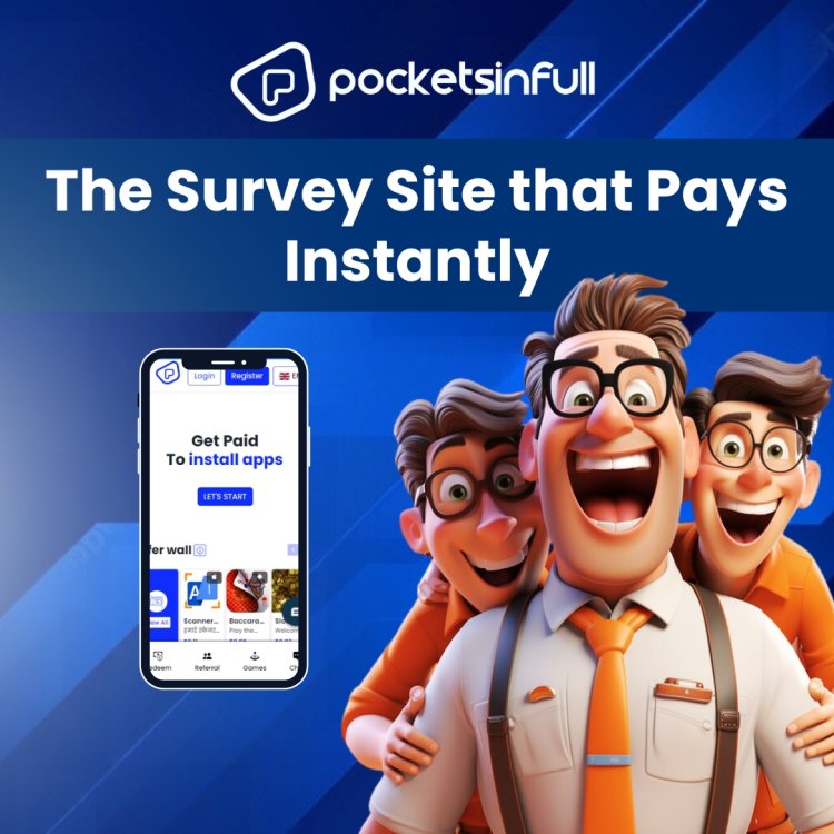 Pocketsinfull is the survey site that pays instantly