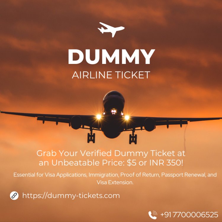 Peace of Mind Travels: Secure Your Journey with Dummy Airline Tickets.