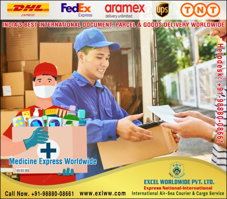 International Air Ship Courier Parcel Cargo Service Company in India Punjab, DHL Fedex Aramex UPS TNT Courier Punjab to Canada