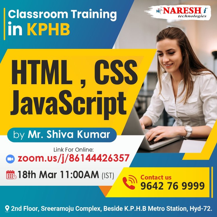Best HTML CSSS JavaScript Classroom Training Institute In KPHB 2024 | NareshIT