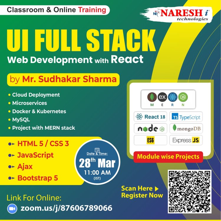 Best UI Web Development Course Online Training Institute In Hyderabad 2024 | NareshIT