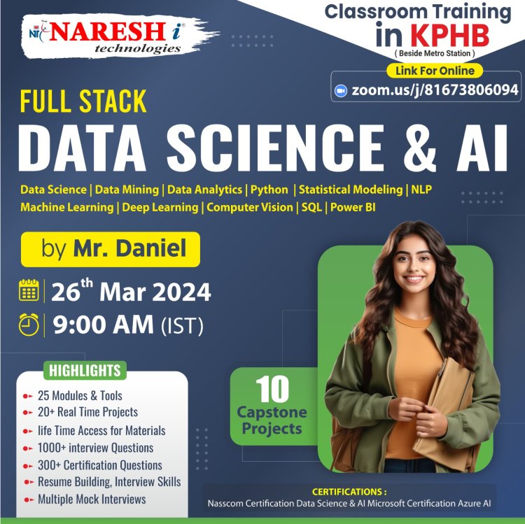 Best Data Science & AI Course Online Taining Institute In KPHB | NareshIT