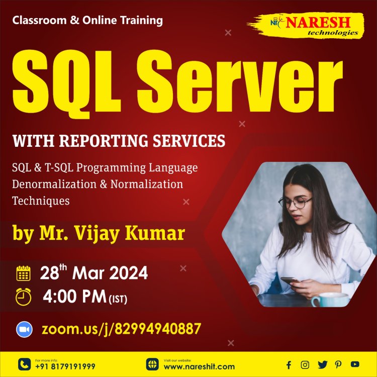 Best SQL Server Course Online Training Institute In Hyderabad 2024 | NareshIT