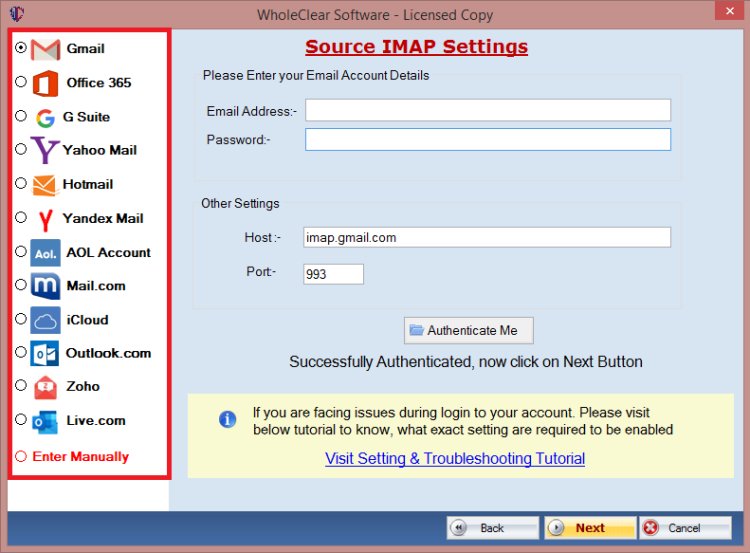 Advanced application to Convert IMAP Emails to PST File