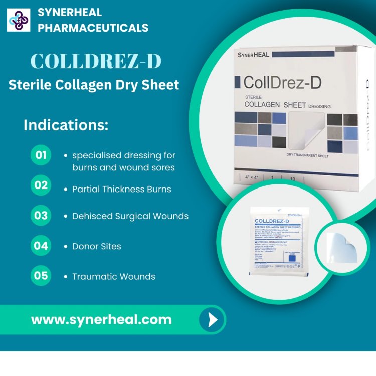 COLLDREZ D (Dry Collagen Sheets)| Epidermal Formation | Synerheal Pharmaceuticals