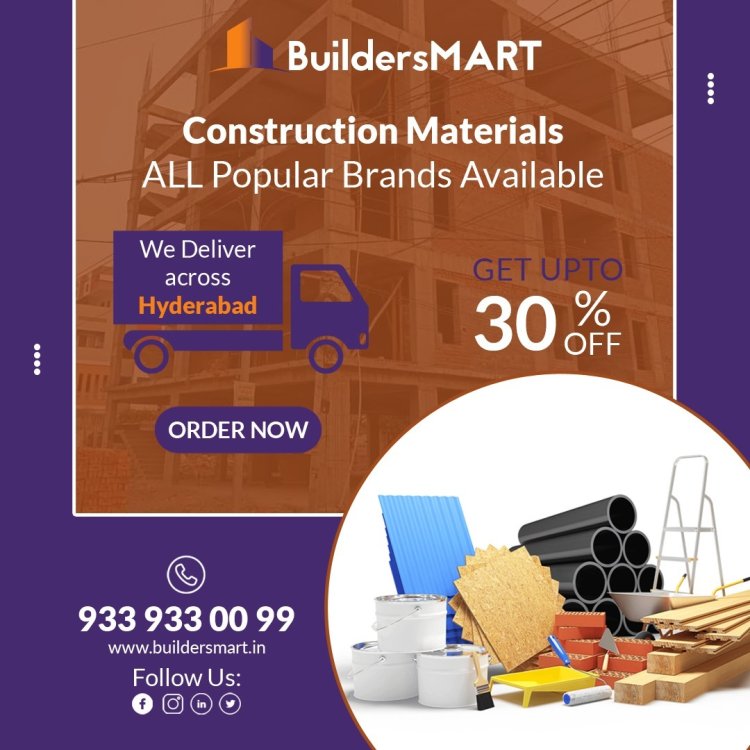 Buy construction materials online at the most competitive prices in Hyderabad.