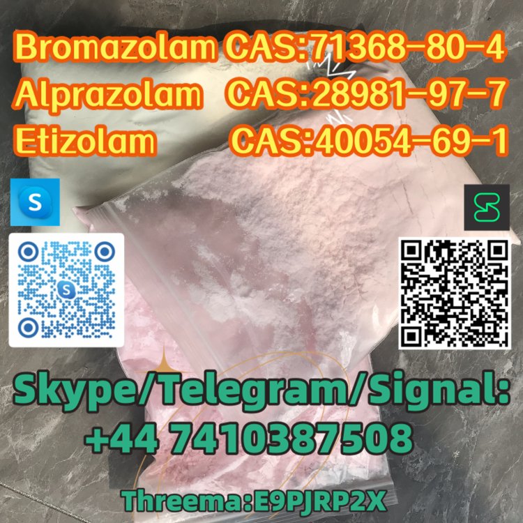 Bromazolam CAS:71368-80-4 Alprazolam CAS:28981-97-7 Etizolam  CAS:40054-69-1 Telegram/Signal/Skype： +44 7410387508 Threema:E9PJRP2X