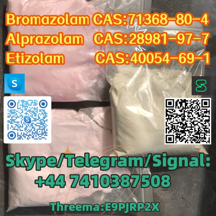 Bromazolam CAS:71368-80-4 Alprazolam CAS:28981-97-7 Etizolam  CAS:40054-69-1 Telegram/Signal/Skype： +44 7410387508 Threema:E9PJRP2X