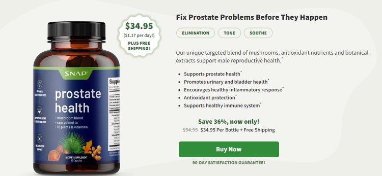 Snap Prostate Health Capsules USA (United State) Reviews [Updated 2024]