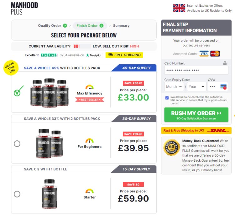 MANHOOD PLUS Gummies UK Reviews HIDDEN DANGER Don’t Buy Until You See This