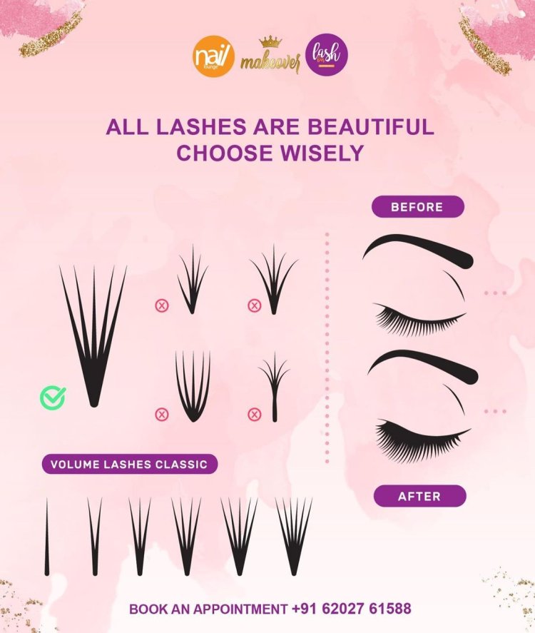 Get Gorgeous Eyelash Extensions in Patna at Nail Lounge Makeover & Academy