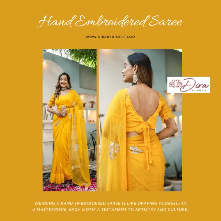 Shop Hand Embroidered Saree Designs Online Now!