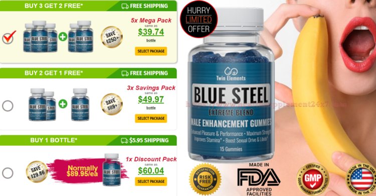 Blue Steel CBD Male Enhancement Gummies (MAIL GROWTH BOOSTER) Does It Really Work Or Fake Pills??