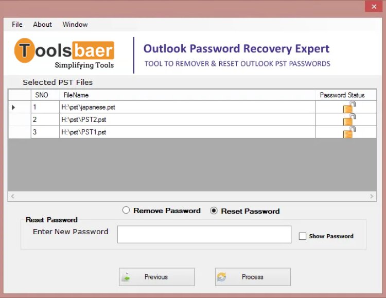 How to Password Recover of PST files?