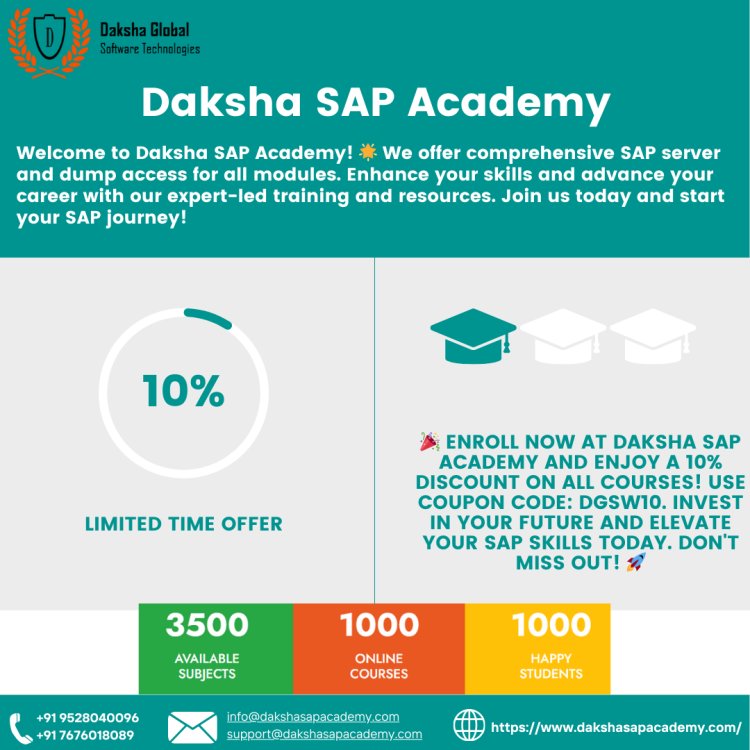 Empower Your Career with Daksha SAP Academy's Comprehensive SAP Courses