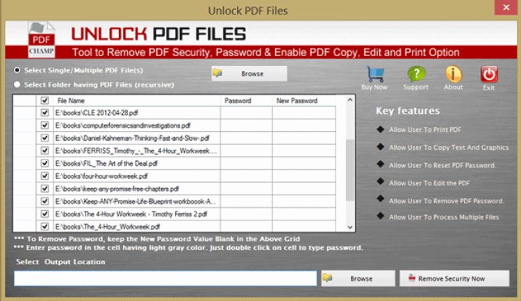 How can quickly unlocking of PDF file?