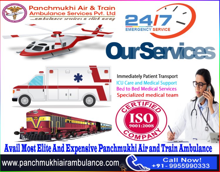 Panchmukhi Train Ambulance in Patna operates with a skilled medical Crew For your benefit