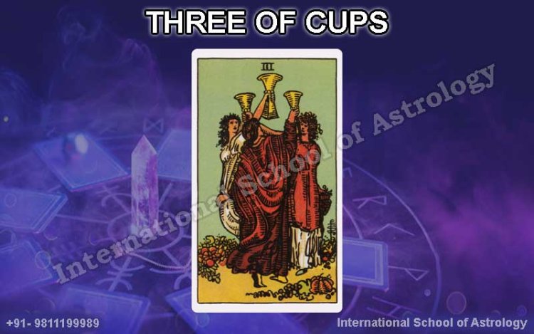 The Three of Cups: A joyous occasion in which the focus is placed on friendship, joy and the community