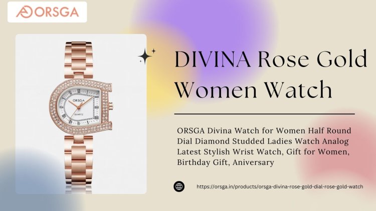 DIVINA Rose Gold Women Watch: Elegant Analog Gift for Women