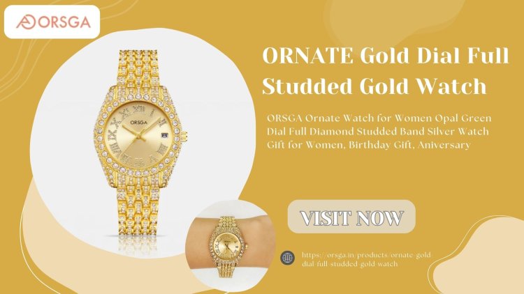 Timeless Glamour: ORSGA Ornate Gold Dial Watch for Women