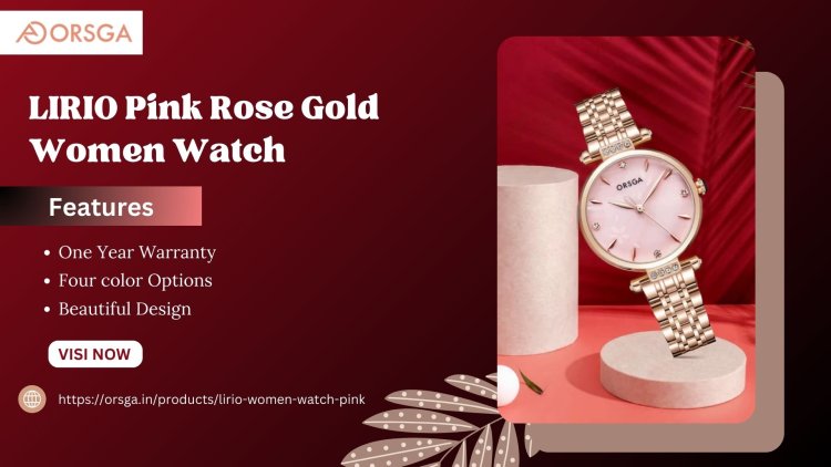 LIRIO Pink Rose Gold Women Watch Perfect For Office and Party