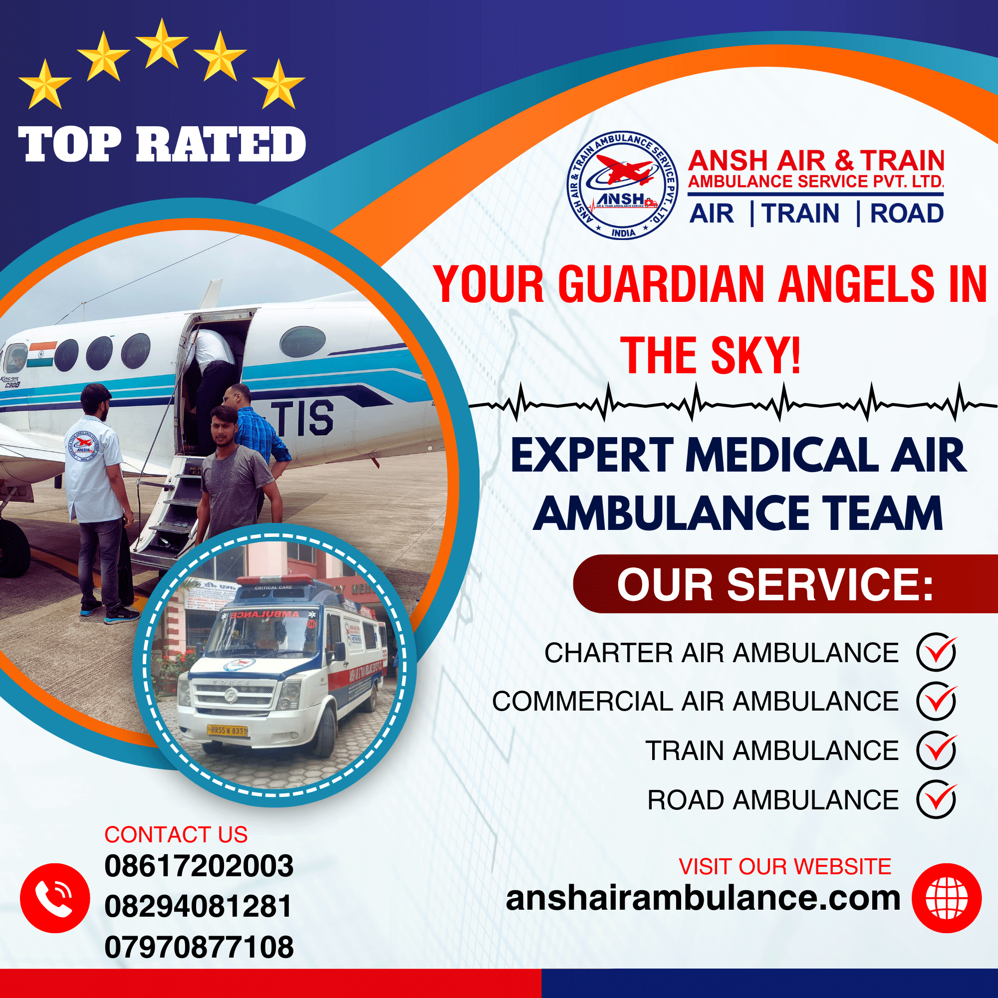 Ansh Air Ambulance Services in Kolkata - An Evacuation Is Very Easy