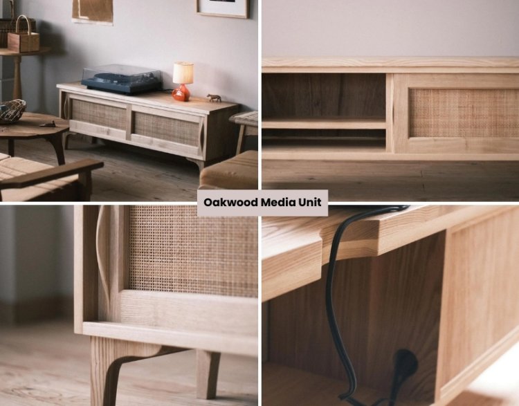 Oakwood Media Unit – Stylish and Functional Storage for Your Living Room