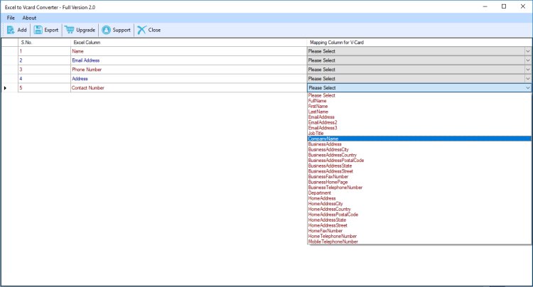 Easily Excel to VCF file transfer